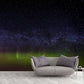 Galaxy Star Above Aurora Wandbild Moderne Kunst Vlies Wandverkleidung in Schwarz-Grün
