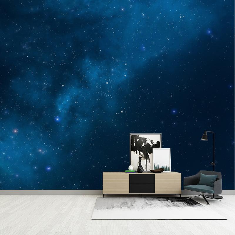Schöne Sterne und Wolken Wandtapete für die Decke, Himmel Blau-Schwarz, Maßgeschneidert