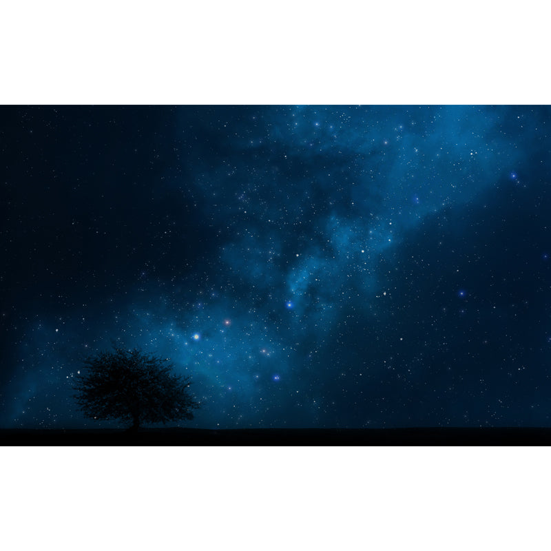 Schöne Sterne und Wolken Wandtapete für die Decke, Himmel Blau-Schwarz, Maßgeschneidert