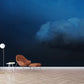 Nacht Himmel Wolke Wandtapete Blau Zeitgenössische Wandkunst für Schlafzimmer, Individuelle Größe