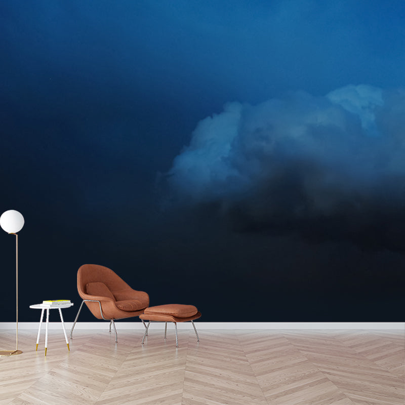 Nacht Himmel Wolke Wandtapete Blau Zeitgenössische Wandkunst für Schlafzimmer, Individuelle Größe