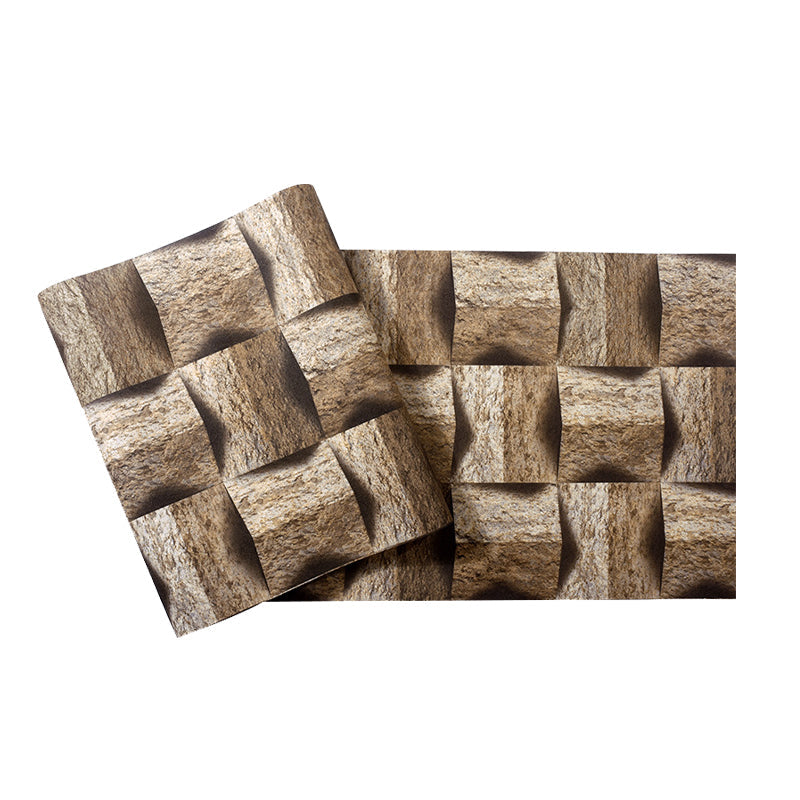 Frendorf | Sandy Yellow 20,5"W x 31'L Vinyl Waterdicht 3D Nep Houten Behang
