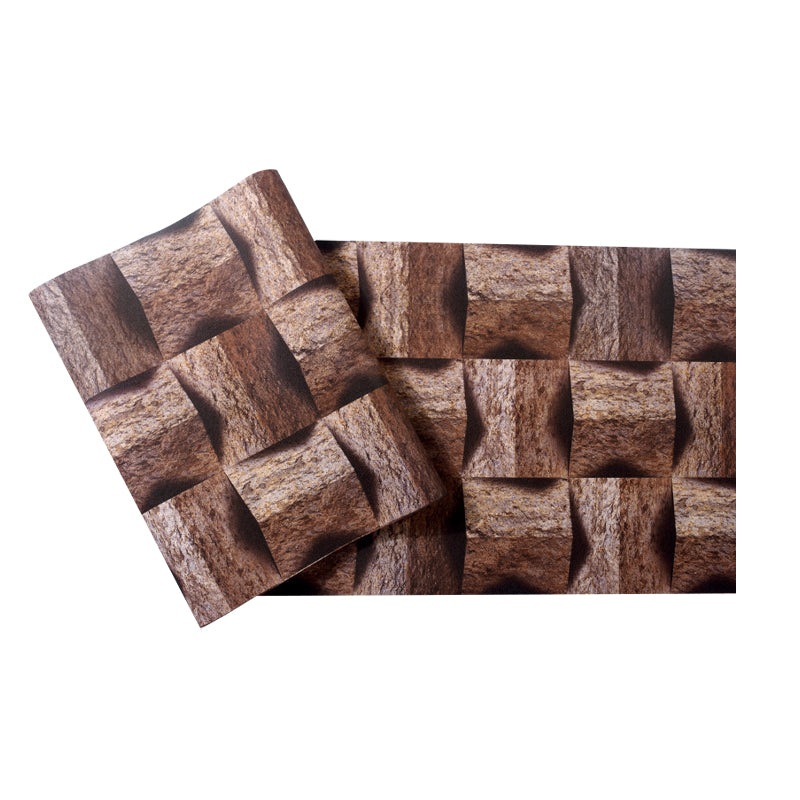 Frendorf | Sandy Yellow 20,5"W x 31'L Vinyl Waterdicht 3D Nep Houten Behang