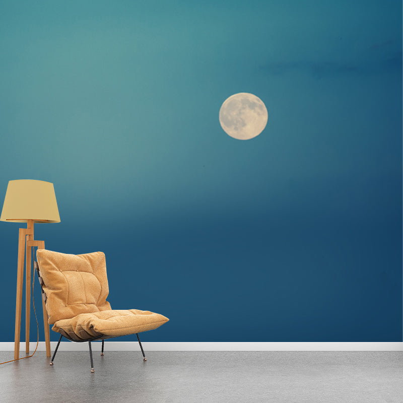 Ganz Modernes Wandbild Blau Himmel und Vollmond Wandverkleidung, Benutzerdefinierte Größe Verfügbar