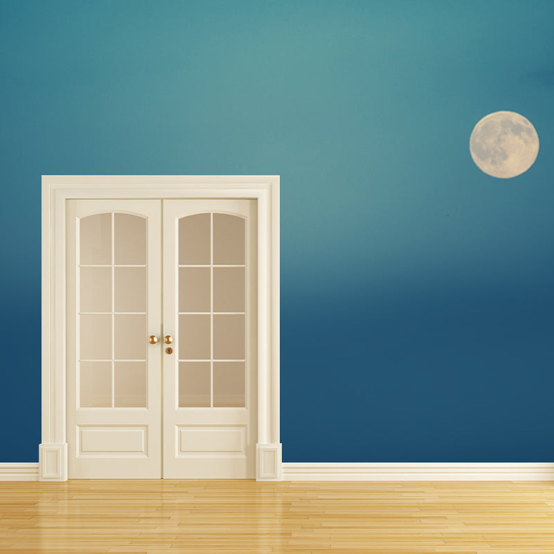 Ganz Modernes Wandbild Blau Himmel und Vollmond Wandverkleidung, Benutzerdefinierte Größe Verfügbar