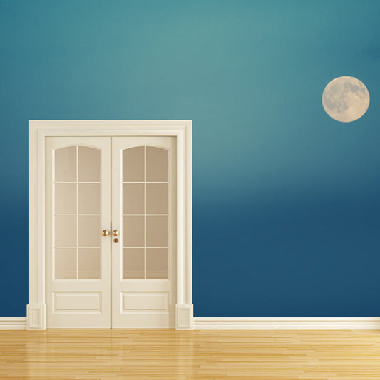 Ganz Modernes Wandbild Blau Himmel und Vollmond Wandverkleidung, Benutzerdefinierte Größe Verfügbar