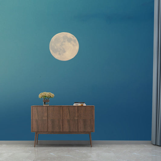 Ganz Modernes Wandbild Blau Himmel und Vollmond Wandverkleidung, Benutzerdefinierte Größe Verfügbar