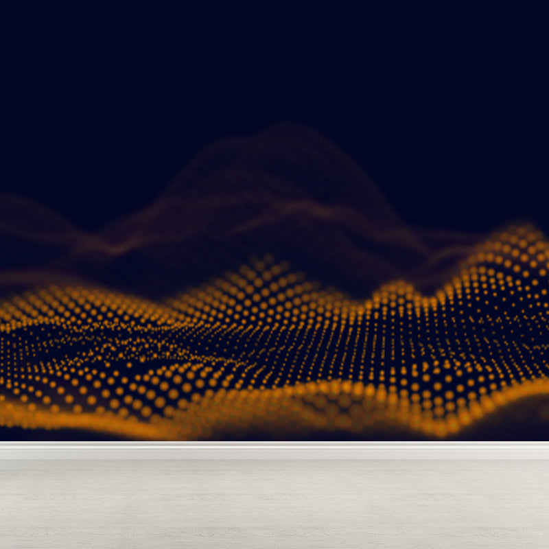 Futuristische abstrakte Grafik Wandmalerei für das Jungenzimmer individuell gestaltete Wandverkleidung in sanften Farben