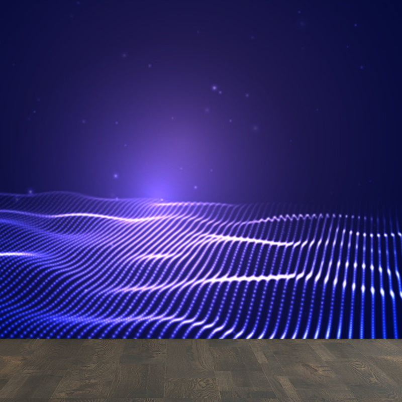 Futuristische abstrakte Grafik Wandmalerei für das Jungenzimmer individuell gestaltete Wandverkleidung in sanften Farben