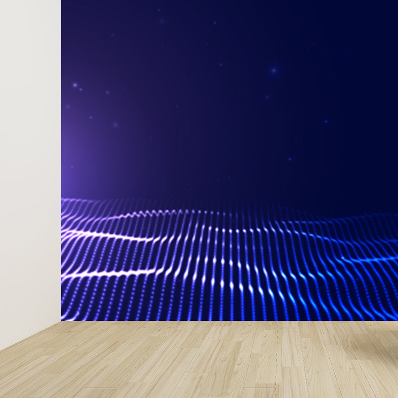 Futuristische abstrakte Grafik Wandmalerei für das Jungenzimmer individuell gestaltete Wandverkleidung in sanften Farben