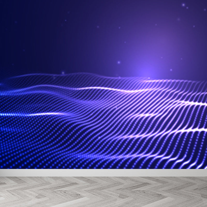 Futuristische abstrakte Grafik Wandmalerei für das Jungenzimmer individuell gestaltete Wandverkleidung in sanften Farben