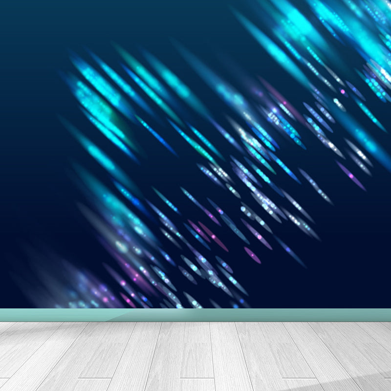 Futuristische abstrakte Grafik Wandmalerei für das Jungenzimmer individuell gestaltete Wandverkleidung in sanften Farben