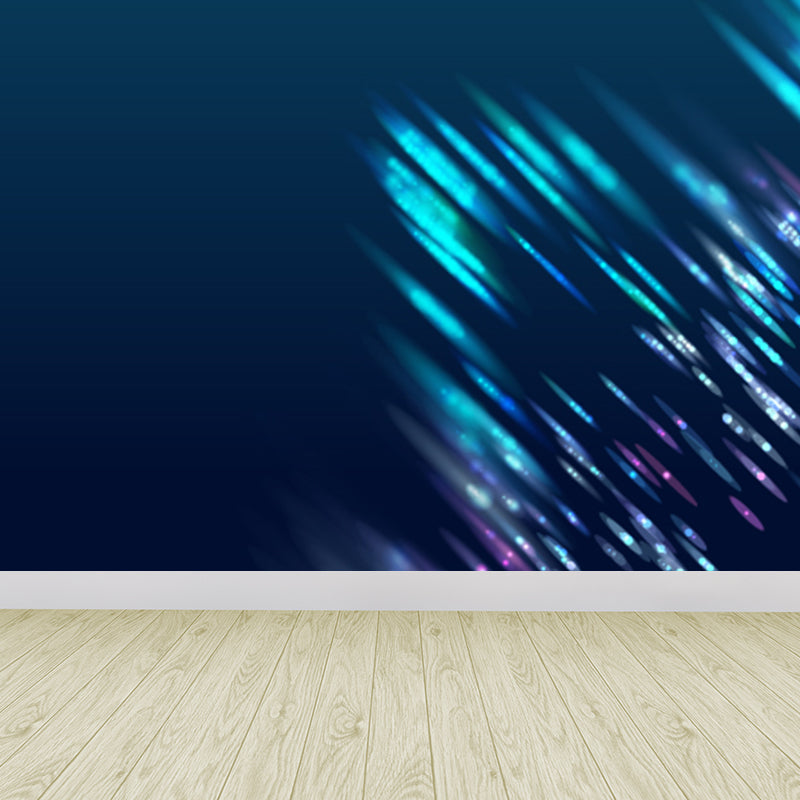Futuristische abstrakte Grafik Wandmalerei für das Jungenzimmer individuell gestaltete Wandverkleidung in sanften Farben