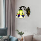 Frendorf | Antieke Tiffany Groene Wandlamp Pauw 1 Peertje Gehard Glas Wandlicht voor Slaapkamer Verlichting