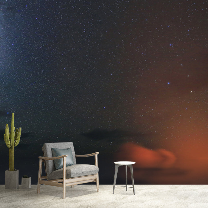 Frendorf | Asteroid Galaxy Muurmuur Decal Hedendaagse Niet-Geweven Stoffen Wandkunst in Zwart