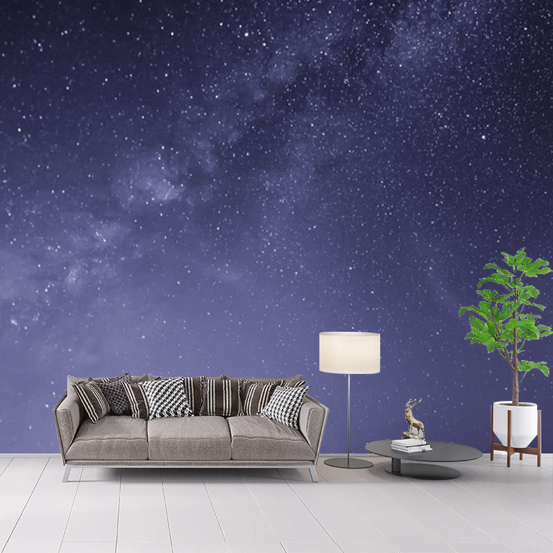 Frendorf | Paarse Sprankelende Sterren Muur Decal Nacht Hemel Scene Moderne Wasbare Muurdecoratie