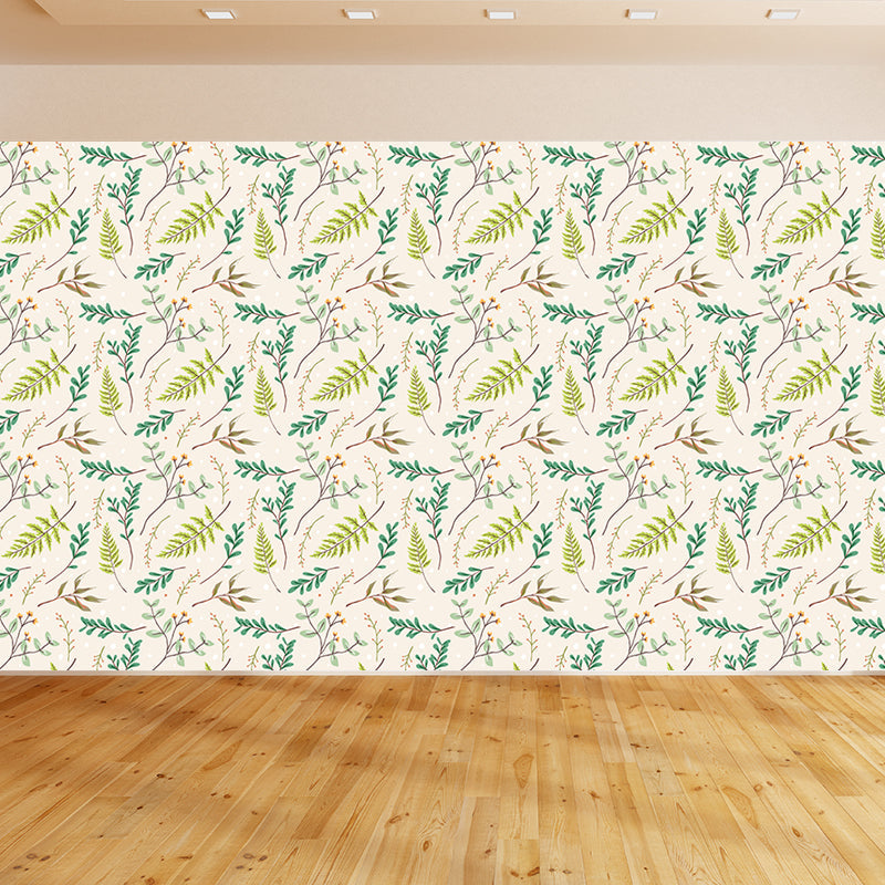 Schöne Blumenäste Wandtapete für das Mädchenzimmer, helle Farbe, benutzerdefinierter Druck
