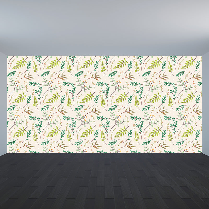 Schöne Blumenäste Wandtapete für das Mädchenzimmer, helle Farbe, benutzerdefinierter Druck