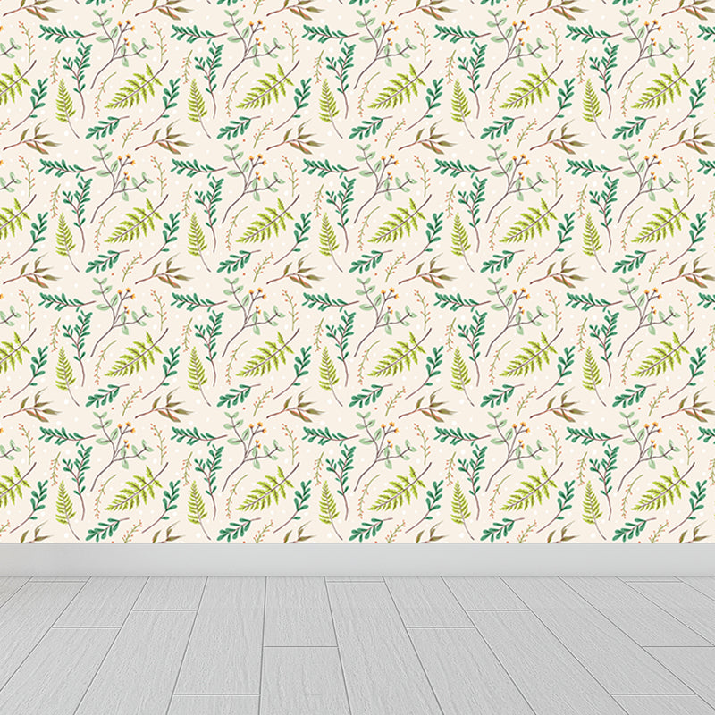 Schöne Blumenäste Wandtapete für das Mädchenzimmer, helle Farbe, benutzerdefinierter Druck
