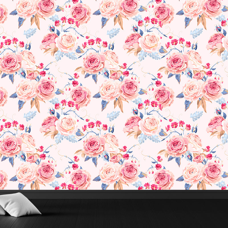 Frendorf | Stijlvolle Rozenbloesem Wandbehang Muurkunst Pastel Kleur Bloemen Wandbedekking voor Slaapkamer