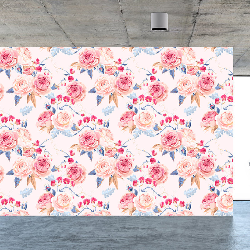 Frendorf | Stijlvolle Rozenbloesem Wandbehang Muurkunst Pastel Kleur Bloemen Wandbedekking voor Slaapkamer
