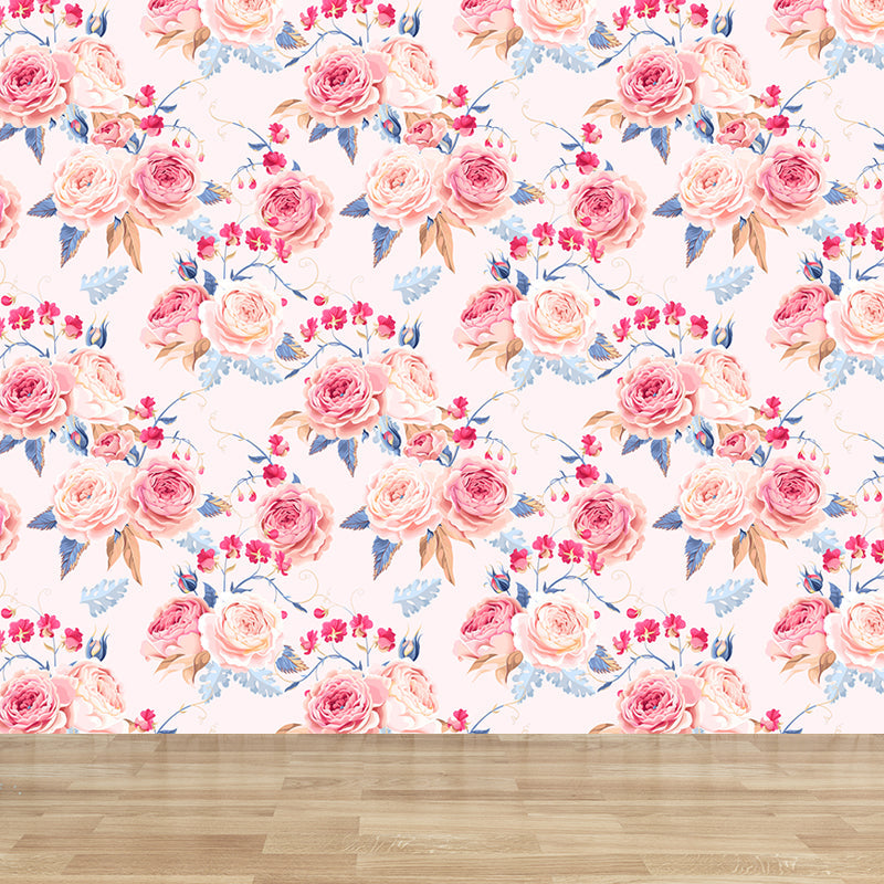 Frendorf | Stijlvolle Rozenbloesem Wandbehang Muurkunst Pastel Kleur Bloemen Wandbedekking voor Slaapkamer