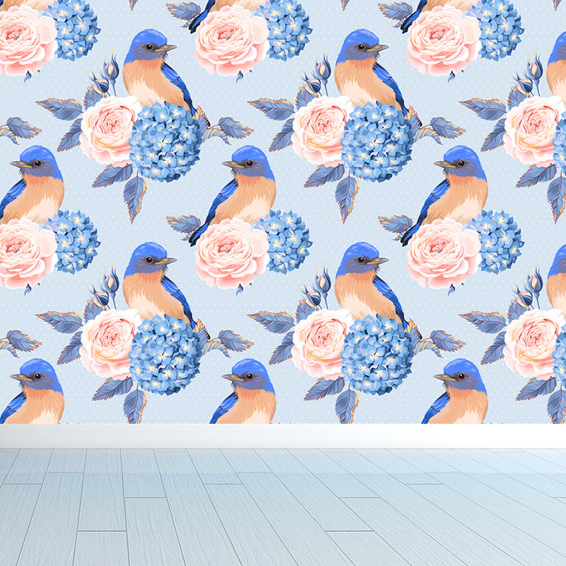 Frendorf | Stijlvolle Rozenbloesem Wandbehang Muurkunst Pastel Kleur Bloemen Wandbedekking voor Slaapkamer