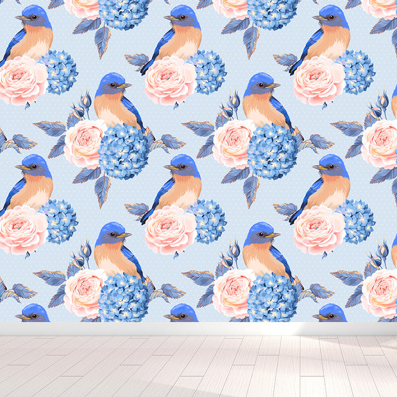 Frendorf | Stijlvolle Rozenbloesem Wandbehang Muurkunst Pastel Kleur Bloemen Wandbedekking voor Slaapkamer