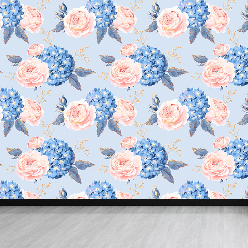 Ganzrose Wandverkleidung Wandbild Wohnzimmer Blumen Wandkunst in sanften Farben für Dekoration