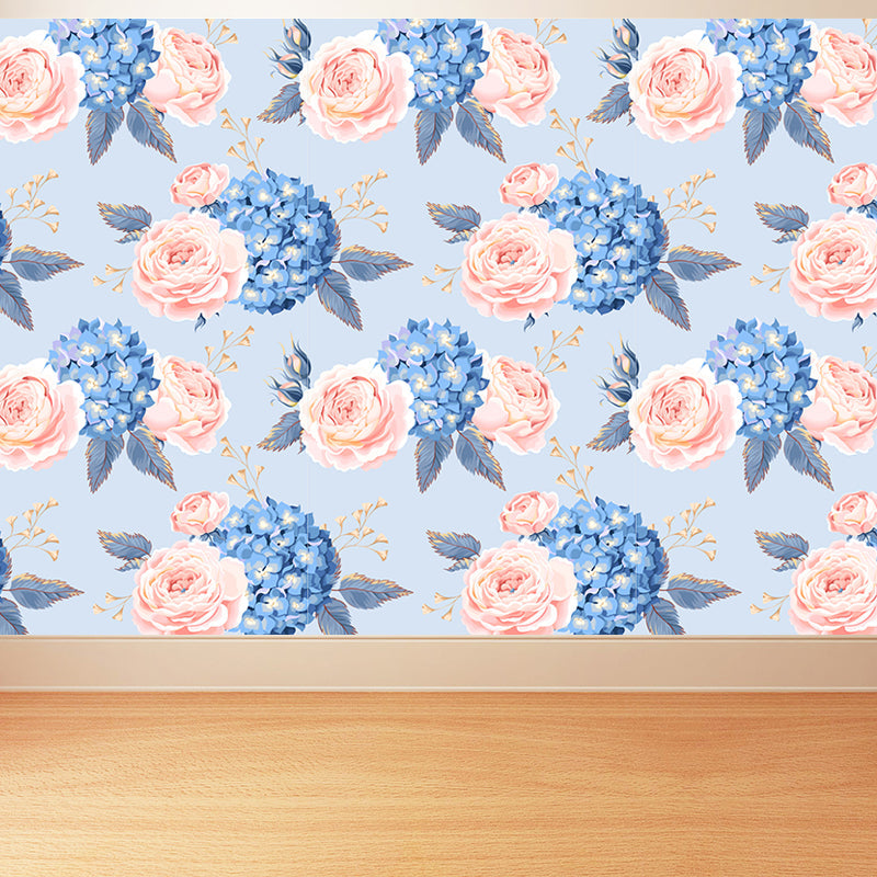 Ganzrose Wandverkleidung Wandbild Wohnzimmer Blumen Wandkunst in sanften Farben für Dekoration
