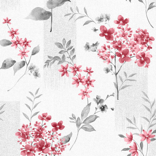 Große Blossom Tapete Wandbild Zeitgenössische hübsche Blumen Wandverkleidung in Pastellfarbe