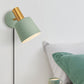 Frendorf | Metallische Trommel Wandleuchte Modernist 1-Licht Wandmontierte Lampe in Weiß/Grün für Schlafzimmer