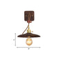 Frendorf | Holztablett Stecker-Wandbeleuchtung Ideen Ländlich 1 Glühbirne 8"/10" Breit Nachttisch Wandleuchte in Braun mit extra langem Kabel
