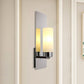 Frendorf | Chroom/Zwart Cilinder Wandlamp Traditioneel 1 Kop Woonkamer Wandgemonteerd Verlichtingsarmatuur met Rechthoekige Achterplaat