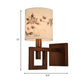 Frendorf | 1 Licht Zylinder Wandverlichting Fixture Rustik Weißer Stoff Wandlampe mit Blumenmuster für Arbeitszimmer