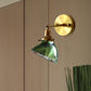 Frendorf | 1 Licht Wandlamp Kolonialisme Gebogen Kom Helder/Groen Prismatisch Glas Wandarmatuur Verlichting Fixture