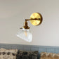 Frendorf | 1 Licht Wandlamp Kolonialisme Gebogen Kom Helder/Groen Prismatisch Glas Wandarmatuur Verlichting Fixture
