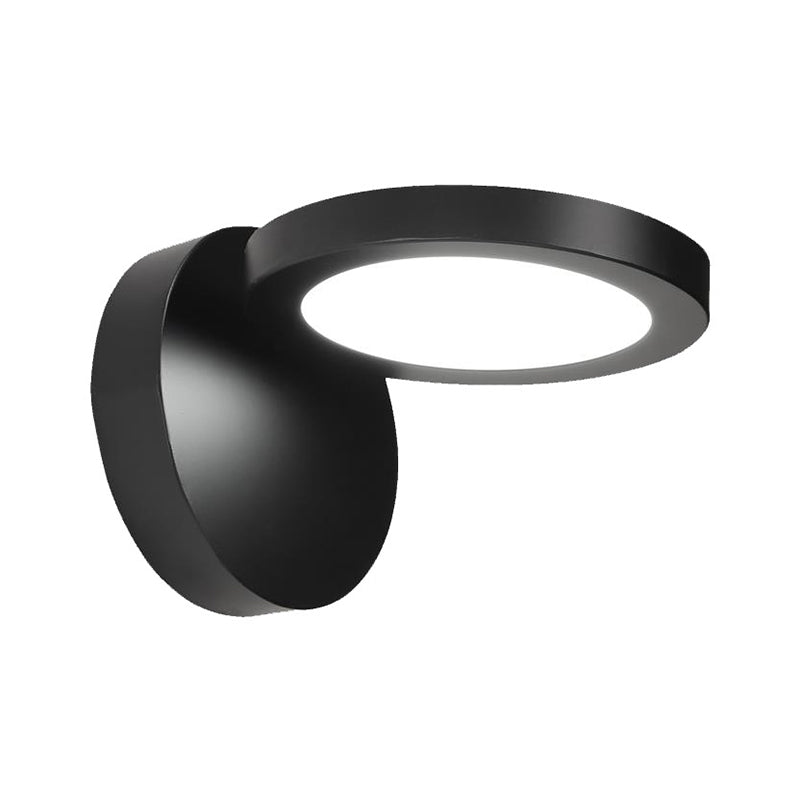 Frendorf | Acryl Rotierende Linse Wandbeleuchtung Einfachheit Weiß/Schwarz LED Wandleuchten Leuchte in Warm/Weiß Licht