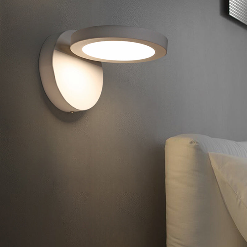 Frendorf | Acryl Rotierende Linse Wandbeleuchtung Einfachheit Weiß/Schwarz LED Wandleuchten Leuchte in Warm/Weiß Licht