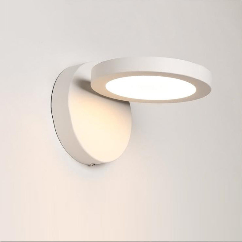 Frendorf | Acryl Rotierende Linse Wandbeleuchtung Einfachheit Weiß/Schwarz LED Wandleuchten Leuchte in Warm/Weiß Licht