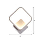 Frendorf | Fillet Quadrat Ring Acryl Wandleuchte Einfachheit Weiß LED Wandmontierte Lampe in Warm/Weiß Licht, 10"/12" Breit