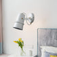 Frendorf | Schwarz/Weiß Cone Wandlampe Vintage Eisen 1-Kopf Wohnzimmer verstellbare Wandleuchte Beleuchtung Fixture
