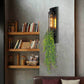 Frendorf | Tubular Cage Corridor Wall Lighting Farm Iron 1-Head Gelb und Grün/Weiß/Lila und Weiß Wandleuchte mit Kunstblume
