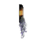 Frendorf | Tubular Cage Corridor Wall Lighting Farm Iron 1-Head Gelb und Grün/Weiß/Lila und Weiß Wandleuchte mit Kunstblume