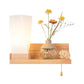 Frendorf | Hout 1 Licht Wandlamp Nordic Melkglas Spiraal/Cilinder/Huis Wandmontage Verlichtingsarmatuur met Duidelijke Glazen Vaasje