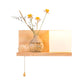 Frendorf | Hout 1 Licht Wandlamp Nordic Melkglas Spiraal/Cilinder/Huis Wandmontage Verlichtingsarmatuur met Duidelijke Glazen Vaasje