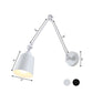 Frendorf | 2-Joint Swing Arm Wandlamp Nordic IJzer Enkel Zwart/Wit Sconces Verlichting met Tapse Schaduw