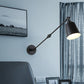 Frendorf | 2-Joint Swing Arm Wandlamp Nordic IJzer Enkel Zwart/Wit Sconces Verlichting met Tapse Schaduw