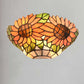 Frendorf | Rustieke stijl oranje wandlamp zonnebloem glas-in-lood 1 licht wandlamp voor restaurant