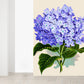 Frendorf | Blauwe Hedendaagse Muurschildering Behang Gigantische Bloem Gedrukt Wandbedekking voor Eetkamer